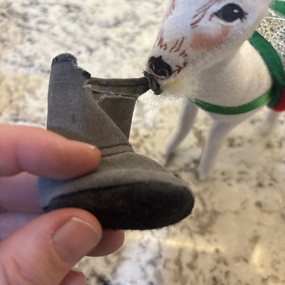 Annalee Christmas Santa and‎ Naughty Goat Dolls Damage Please read holidays